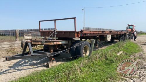 40ft highboy flat deck hay trailer with s/a converter dolly, NO TOD Seller: Fraser Auction_________________________