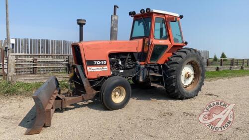 Allis Chalmers 7045 2wd tractor w/9ft front mount blade