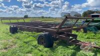 30ft s/a bale trailer w/single axle steering dolly