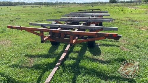 24ft s/a bale trailer w/steering axle