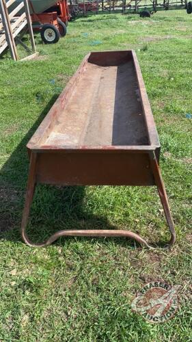 10ft Cypress Ind metal feed trough