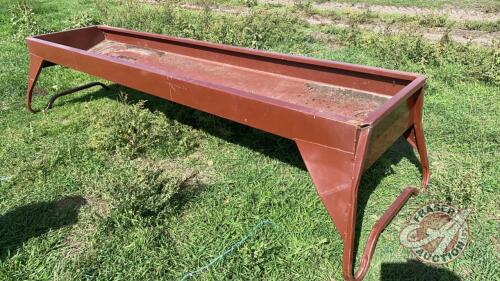 10ft Cypress Ind metal feed trough (used 1 season)