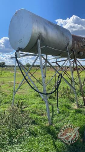 500-gal fuel tank on metal stand