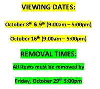 Viewing Dates & Pick-Up Information
