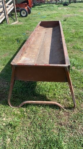 10ft Cypress Ind metal feed trough (used 1 season)