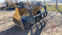 8' bucket w/Peloquin 5 tine grapple Off JD 544 loader