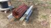 25' roll wood slat snow fence, & 8' long 5" by 6" treated square timbers, J41 - 2