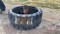 Cattle tire waterer, w/float, J49