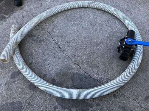 Suction hose and valve