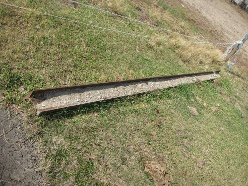 12' rail-iron yard drag w/hooks and chain