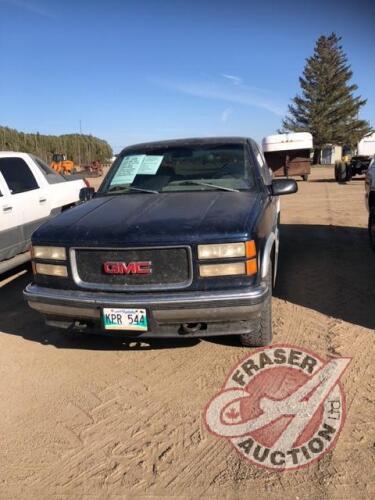 1995 GMC 1500 Sierra SL Ext Cab, 307,206 kms showing, VIN# 2GTEK19KXS1562134, J70, Owner: Brendan E Fouillard, Seller: Fraser Auction__________________ ***TOD & KEYS***