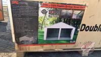 Metal Shed Double Garage 21x19 (Shipping crate is broken open)