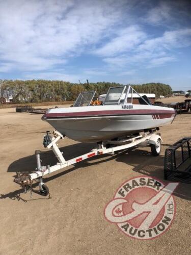 15’ Vanguard Boat MB6818811 with 70Hp Force, Homemade boat trailer with newer tires, J75 Owner: John W Webb, Seller: Fraser Auction___________________ ***TOD & KEYS***