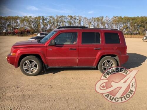 2008 Jeep Patriot North Sport Utility, 4 door, 4 cyl, Red, 215/60R17 rubber, 237,927 kms showing, VIN# 1J8FF28WX8D761810, J99, Owner: Kisten R Gray Seller: Fraser Auction_________________ ***TOD & KEYS***