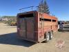 1988 7 x 18’ Norberts Livestock Trailer, single partition, tandem axles, 235/85R16 rubber, VIN# 2N9C75620JG017154, J100, Owner: Rod N Underhill, Seller: Fraser Auction___________________ ***TOD*** - 4