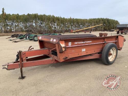 International 540 s/a manure spreader, s/, 1190845C001816, NO pto, J109