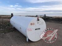 1000-gal Westeel Fuel tank, s/n05208, J113 (NOTE: this tank was used for oil filed chemicals. It has been rinsed with gas but should still be steam cleaned before use!!!