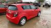 2012 Chevrolet Sonic LT 4 door hatchback, 4 cyl, Red, 186,658 kms showing, VIN# 1G1JC6EH3C4111838, J50, Owner: Lonnie D Studer, Seller: Fraser Auction____________________ *** TOD & KEYS*** - 5