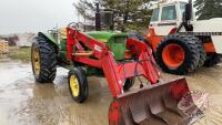 JD 4020 Tractor w/ Leon Loader, 6717 hrs showing, s/n 22T89889, J116 ***KEYS***