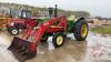 JD 4020 Tractor w/ Leon Loader, 6717 hrs showing, s/n 22T89889, J116 ***KEYS*** - 2