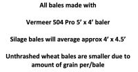 INFORMATION ON BALER USED