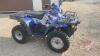 2004 Polaris 700 Twin Sportsman 4x4 quad (Blue), 6156 showing VIN# 4XACH68AX4A013223