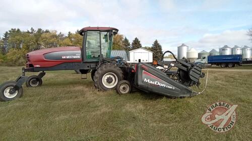 Westward M100 sp swather, 1576 engine & 1170 header hours showing, s/n190170