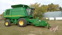 JD 9660 STS Bullet Rotor combine, 2124 thrashing & 3010 engine hours showing, s/nH09660S706306