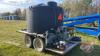 1250 IMP-gal poly water tank w/Honda GX200 3” pump, and 2” Handler I Chemical system on t/a wagon - 2