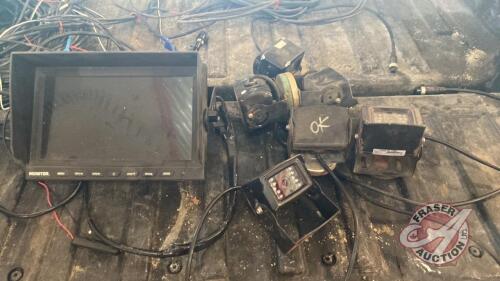 Cab Cam system w/Quad screen monitor, 6 cameras, 2 power cords