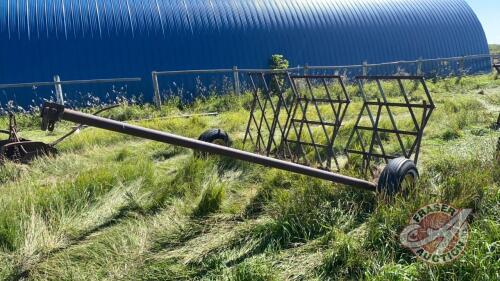 3 section diamond harrow with cart