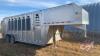 2013 20' Barrett 5th wheel Aluminum stock trailer, VIN# 1B9P20203D1014083, Owner: JM Fouillard, Seller: Fraser Auction____________ - 2