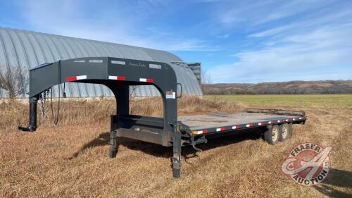 2013 Precision Trailers 24’ 5th wheel High Boy flat deck trailer, VIN# 2P9FG829XDP078590, Owner: JM Fouillard & Jean L Fouillard, Seller: Fraser Auction _________________