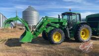 JD 6140M MFWD tractor, s/n811755, 1090 hours showing