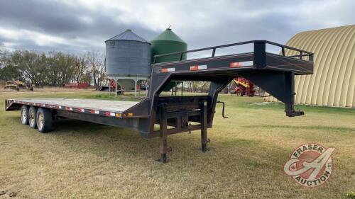 1995 30’ Norberts triple axle flat deck Trailer, VIN# 2N9E7SC48SG017116 Owner: Stewart Cattle Co Ltd, Seller: Fraser Auction____________