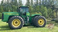 JD 9400 4wd tractor, 425hp, 6723 hrs showing s/nRW9400H010417