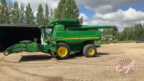 JD 9870 STS combine, 1949 threshing hrs showing 2606 engine hrs showing s/nH09870S725737