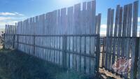 30’ freestanding windbreak panel w/ boards 3 bar drill stem/board