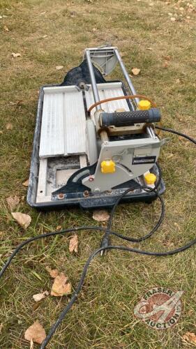 Mastercraft wet tile saw