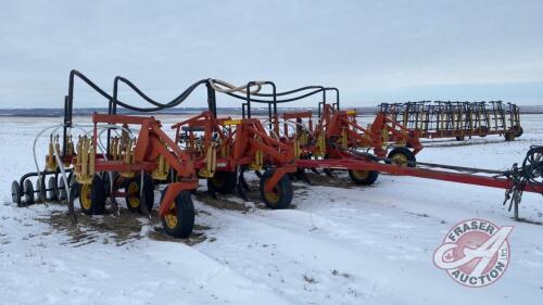 28’ Bourgault 8800 air seeder with Bourgault 2115 air tank