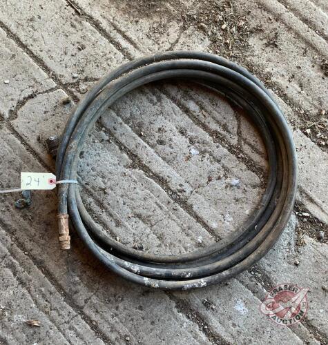 (1) 24' hyd hose with ends 1/2"