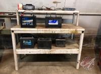 52"x26" wooden battery maintenance shelf (batteries and charger NOT included)