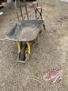 wheel barrel & assorted yard tools (sells as a lot)