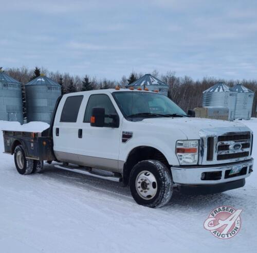 2008 Ford F350 Lariat 4x4 Super Duty Power Stroke DSL 216,399 showing VIN# 1FTWW33R88ED59504 Owner: Momotiuk Enterprises Ltd, Seller: Fraser Auction_____________