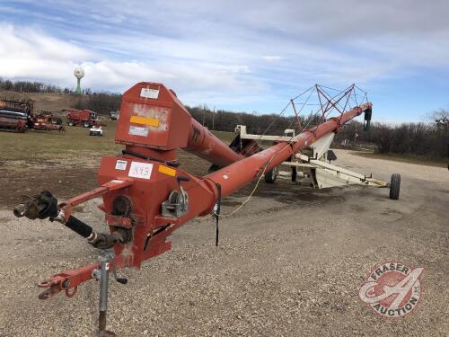 13in x 70 ft Farm King Auger w/single auger in hopper, full bin spout, 540 PTO, s/n219004715, K43