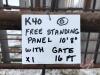 Free Standing panel 10 ft 8 inches with gate 16 ft, K40 O - 2