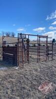 10ft x 10ft Maternity pen with squeeze and headgate, 2 inch tubing, 5 bar, K40
