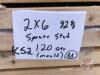 2x6x92 5/8inch Spruce Stud (Mould) K52 AA - 2