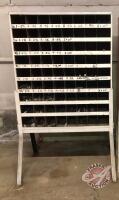 72 compartment bolt bin on legs (sells with contents)