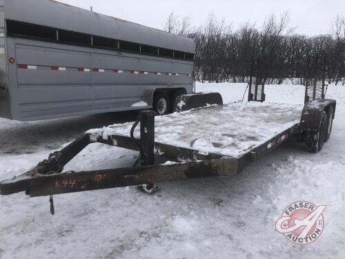 18 ft Homemade t/a Utility Trailer with ramps, 2-5000 lbs axles, K44 s/n Homemade, Owner: Vernon H Groening, Seller: Fraser Auction__________________***TOD,***